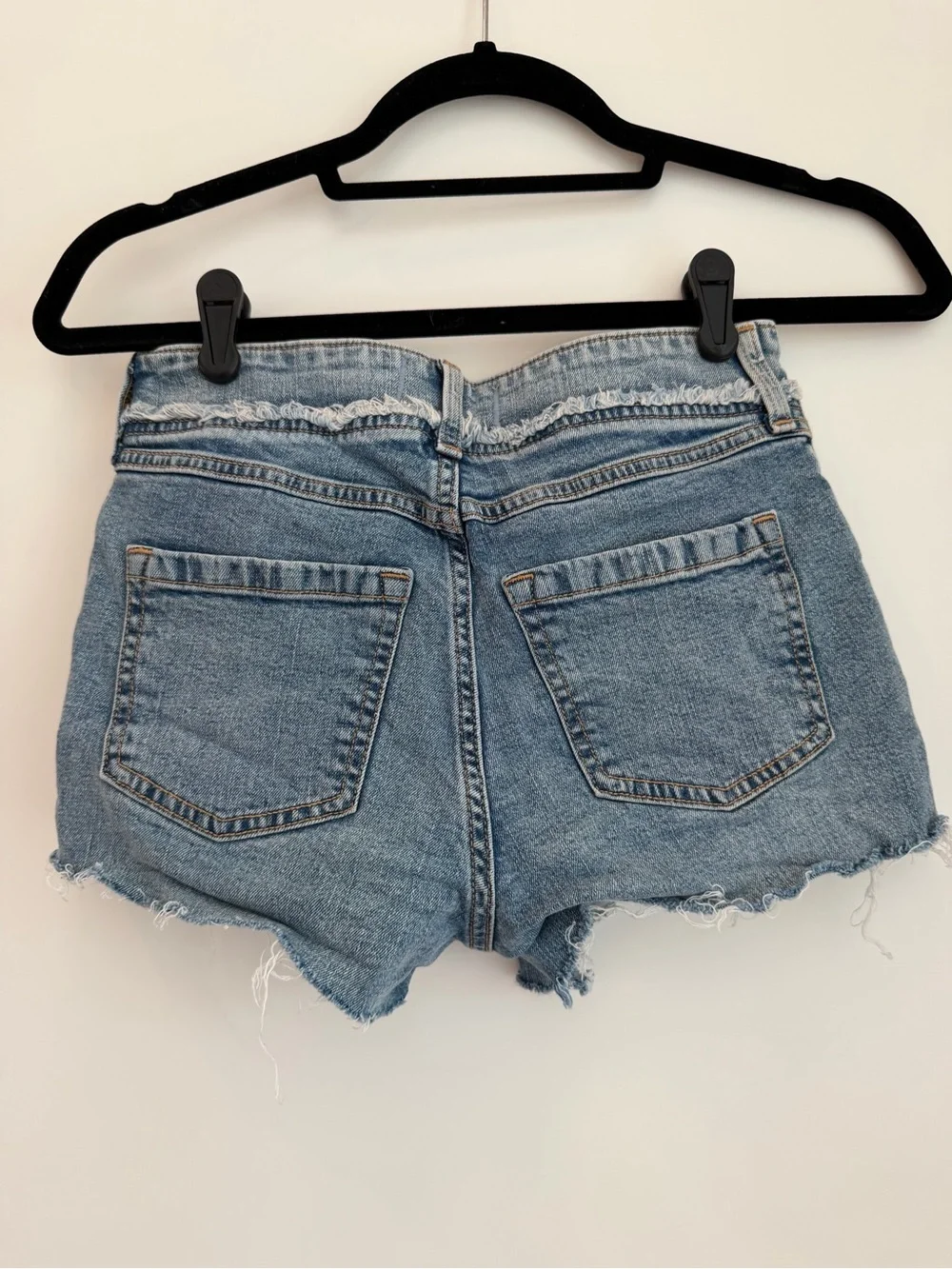 abercrombie kids Light Blue Distressed Denim Cutoff Shorts